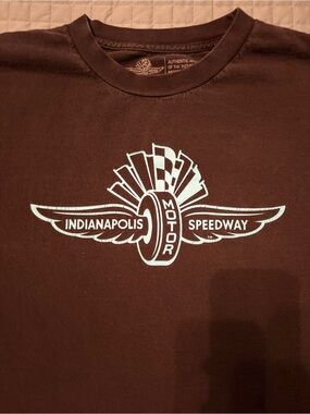 Indianapolis Motor Speedway Graphic Tee - Vintage Black with Light Blue Print